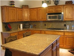 Giallo California Granite Kitchen Countertops,Islands Tops