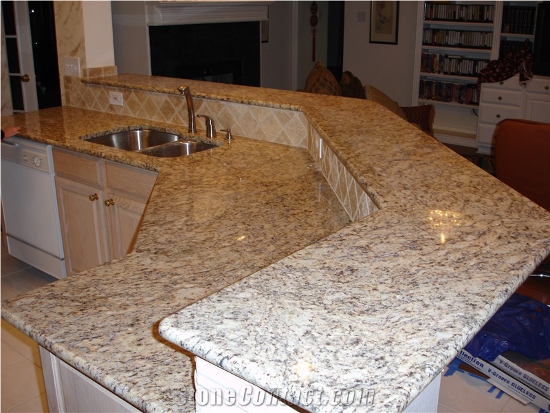 Giallo Ornamental Granite Kitchen Countertops,Bench Top/Bar Top