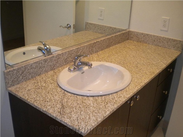 Giallo Santa Cecilia Granite Bathroom Top Vanity Tops