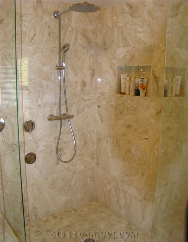Turkey Beige Travertine Tiles for Bathroom Walling Panel/Covering Antique Style Bathroom Design
