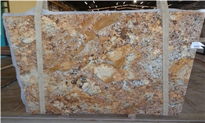 Mascarello Granite Slabs, Yellow Granite Slabs Brazil