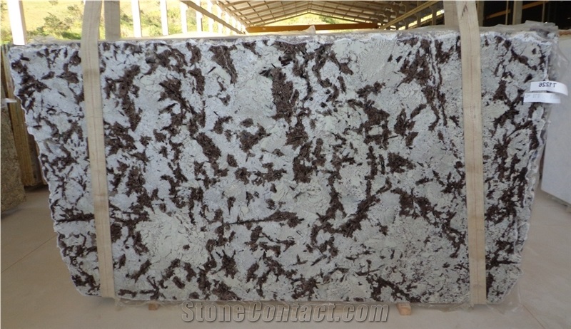 Splendor White Granite Slabs, Brazil White Brown Granite