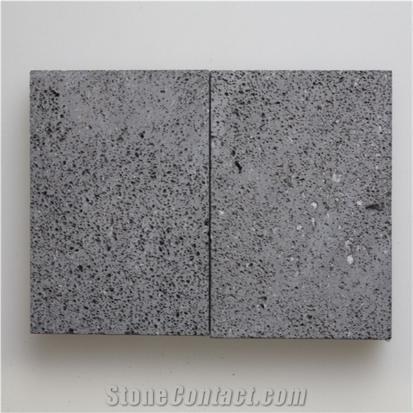 China Grey Basalt with Small Holes Slabs & Tiles