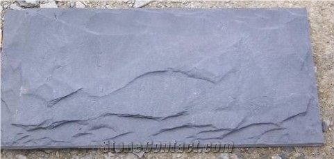 Dark Grey Slate Wall Tiles,China Grey Slate Mushroom Stone