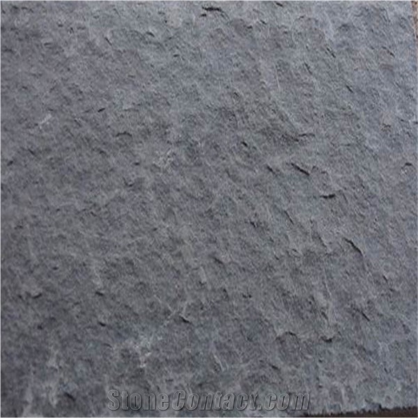 Mongolian Black Granite Tiles Flamed, China Black Granite