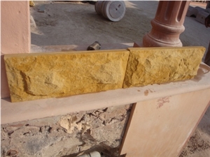 Teak Wood Sandstone Slabs & Tiles, yellow sandstone floor covering tiles, walling tiles 