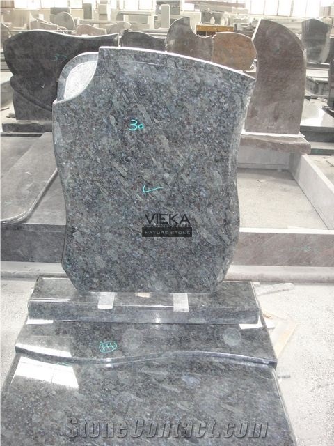 Butterfly Blue Granite Tombstone & Monument,China Blue Granite Gravestone & Headstone