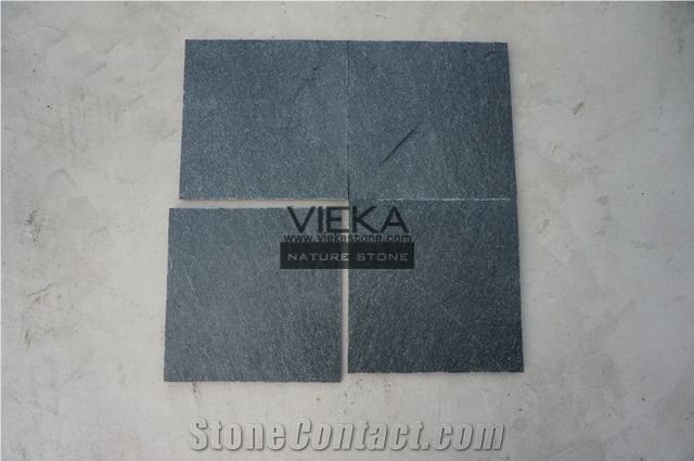 China Black Quartzite for Wall Cladding and Floor Tile