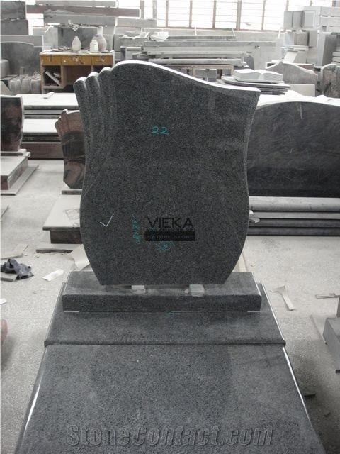 G654 Granite Tombstone & Monument,China Black Granite Gravestone & Headstone Sesame Black China impala Padang Black pingnan zhima hei china nero new impala dark grey Polished for Hungary