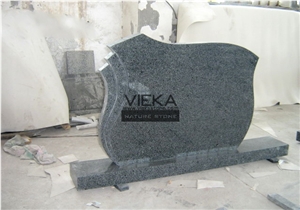G654 Granite Tombstone & Monument,China Black Granite Gravestone & Headstone Sesame Black China impala Padang Black pingnan zhima hei china nero new impala dark grey Polished
