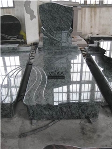 Olive Green Granite Tombstone & Monument,South Africa Green Granite Monument