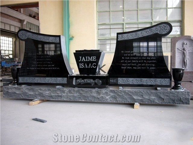 Shanxi Blaci Granite Tombstone & Monument,Memorials,Gravestone & Headstone American Style
