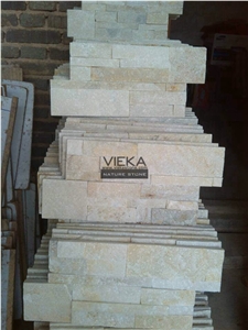 Slate & Quartzite Culture Stone Panel,Wall Panel,Ledge Stone,Veneer,Stacked Stone for Wall Cladding 35x18cm White Quartzite
