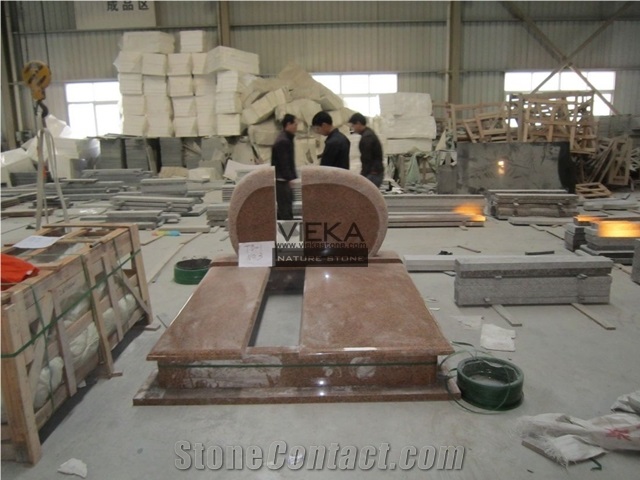 Tianshan Red Tombstone & Monument,Memorials,Gravestone & Headstone China granite