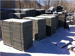 Mongolia Black Basalt Quarry, Slab, Tile, Cube for Sale