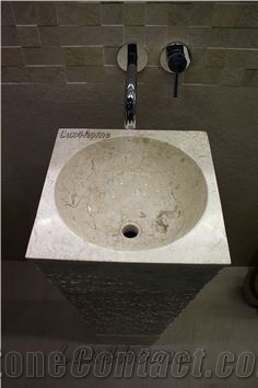 Amazing Marble Pedestal, Beige Marble Sinks & Basins