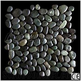 Black Pebble Tiles 30x30 - Black Pebbles Mosaic Producer / Exporter