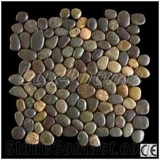 Mosaic Pebble Tiles 30x30 Brown Pebble - Indonesia Pebble Producer / Exporter