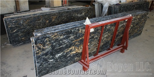 Black Absolute Granite Tile for Kitchen Worktops