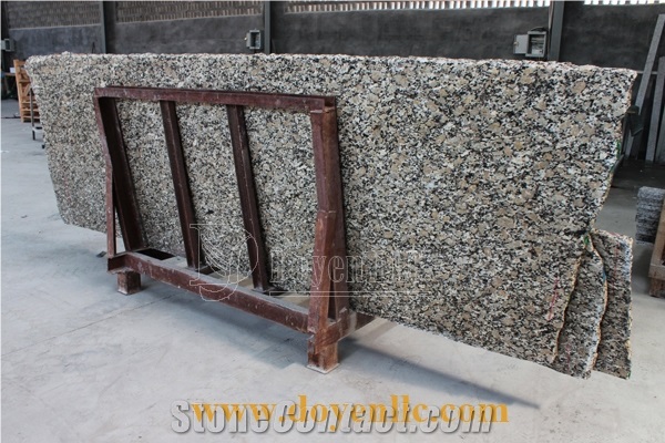 Gialle Golden Autumn Chinese Granite Slabs for Flooring Tiles, Sesame Gold Granite