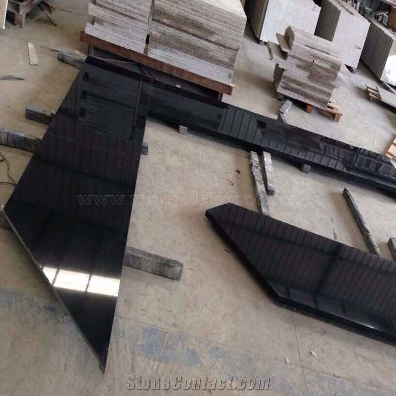 Absolute Black Granite Kitchen Countertops/Worktops, China Absolute Black Granite Kitchen Countertops