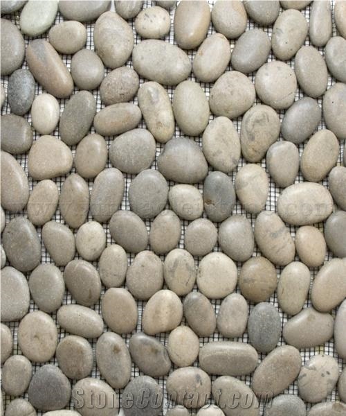 Natural Pebble Stone, Black Marble Pebble Stone