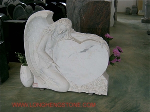 Bahama Blue Granite Tombstone Angel Engraved Headstones Custom Monuments