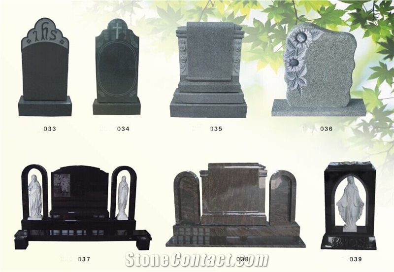 G603 Angel Tombstones European Monument Design Engraved Headstones