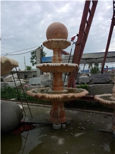 Marble Ball Water Fountain, Pink Marble Fountain