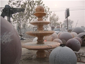 Marble Ball Water Fountain, Pink Marble Fountain