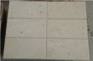 Bianco Rulle Limestone Tiles, Turkey Beige Limestone