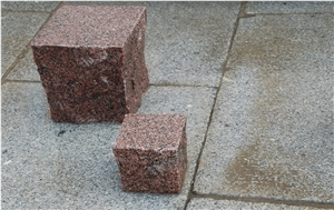 Cubes G354 Red Natural Quality Red Granite Cube Stone & Pavers