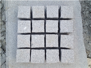 Cubes Grey Bush Hammered, Grey Granite Cube Stone & Pavers