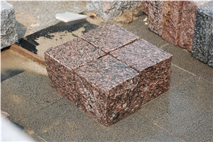 Cubes Red Natural Quality, Red Granite Cube Stone & Pavers
