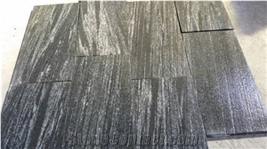 G302 Flamed Granite Tiles, Black Granite Flooring Tiles