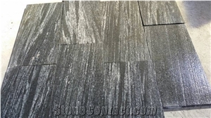 G302 Flamed Granite Tiles, Black Granite Flooring Tiles