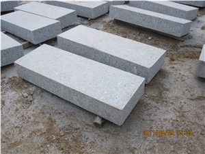 G341 Granite Flamed Block Steps, Grey Granite Steps