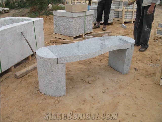 Granite Garden Table & Bench, G341 Grey Granite Garden Tables