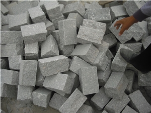 Lowest Price Pavers, G341 Grey Granite Pavers/China Shandong Grey Granite Cooble Stone/Cube Stone Outside Pavers