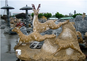 Good Quality Hand Carving Natural Stone Animal Garden Sculptures
