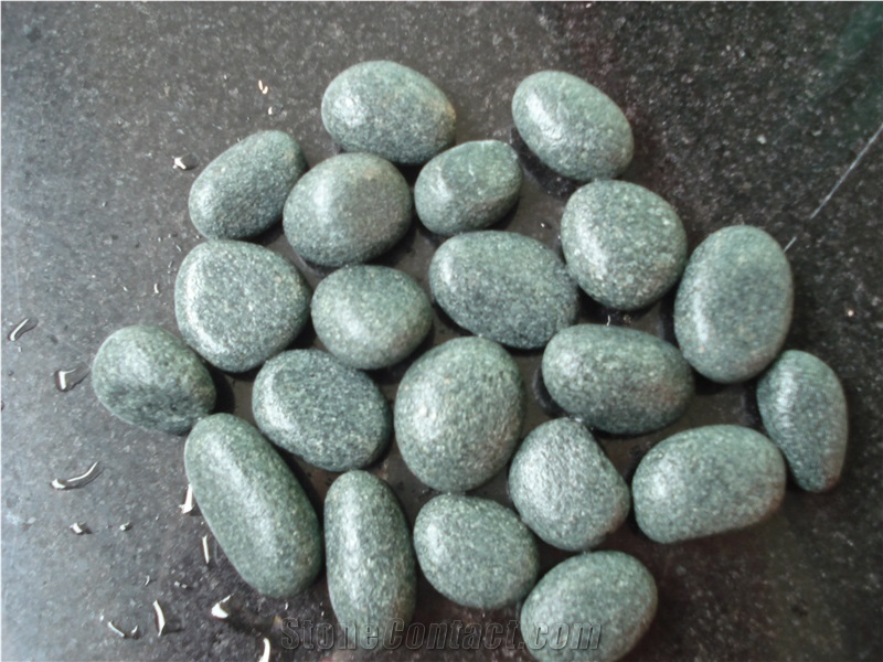 Green Pebble Stone, Green Granite Pebble & Gravel