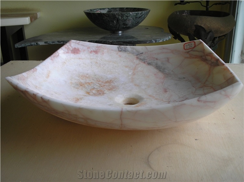 Handmade Basins & Sinks from China, White Marble Sinks & Basins