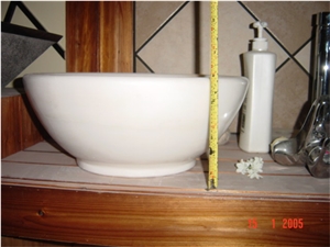 White Stone Basins & Sinks, White Marble Sinks & Basins