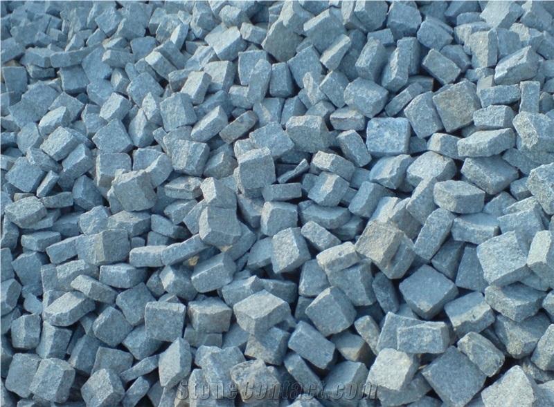 Grey Ukraine Granite Cube Stone Improved