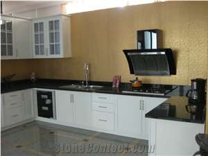 Black Galaxy Granite Kitchen Countertops,Indian Black Granite Kitchen Worktops