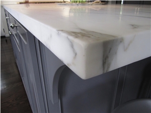 Calacatta Gold Marble Kitchen Countertops,Italian White Marble Kitchen Worktops