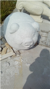 China Grey Granite Animal Sculptures