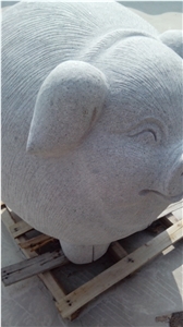 China Grey Granite Animal Sculptures