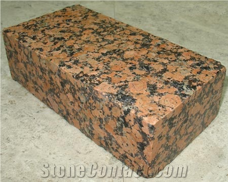 Flamed Pavers Orange, Red Granite Cube Stone & Pavers
