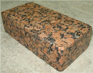 Flamed Pavers Orange, Red Granite Cube Stone & Pavers